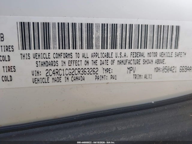 2012 CHRYSLER TOWN & COUNTRY 2C4RC1CG2CR363262 Photo 8
