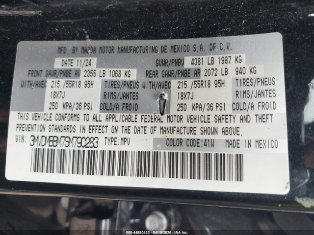 Продажа на аукционе авто 2025 Mazda Cx-30 2.5 S Select Sport, vin: 3MVDMBBM7SM790283, номер лота: 44880833