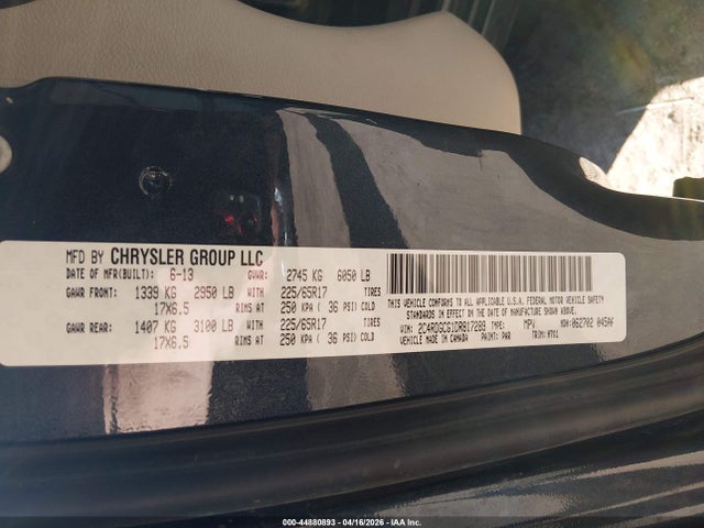 Продажа на аукционе авто 2013 Dodge Grand Caravan Sxt, vin: 2C4RDGCG1DR817289, номер лота: 44880893