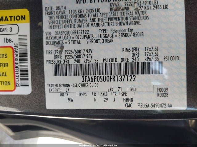 Ford Fusion Energi Titanium 2015 3FA6P0SU0FR137122 Image 9