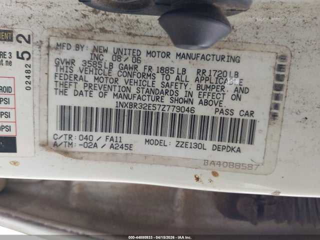 2007 TOYOTA COROLLA 1NXBR32E57Z779046 Photo 8