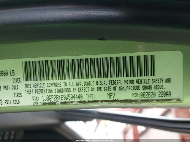 Продаж на аукціоні авто 2009 Jeep Liberty Sport, vin: 1J8GP28K69W504440, номер лоту: 44880952
