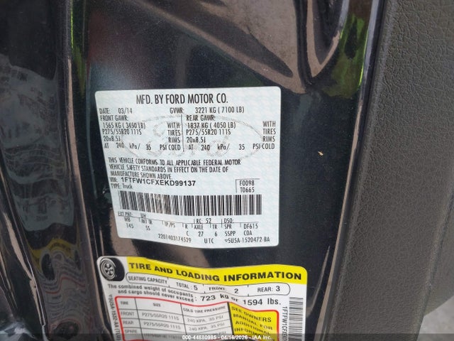 Ford F-150 Stx 2014 1FTFW1CFXEKD99137 Image 9