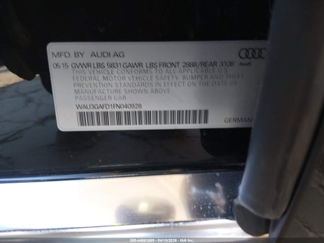 WAU3GAFD1FN040928 Audi A8 L 3.0t
