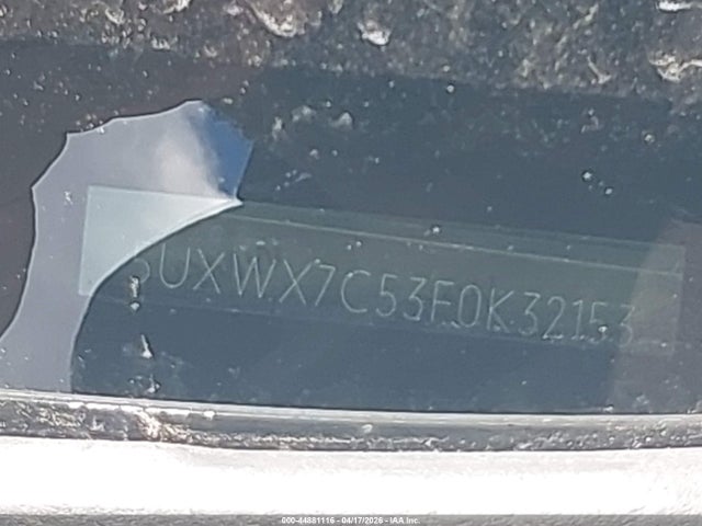 Продаж на аукціоні авто 2015 Bmw X3 Xdrive35i, vin: 5UXWX7C53F0K32153, номер лоту: 44881116
