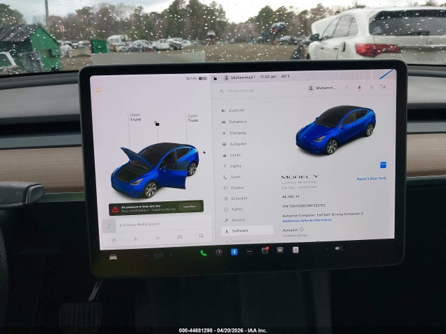 44881298 :رقم المزاد ، 7SAYGDEE2NF320152 vin ، 2022 Tesla Model Y Long Range Dual Motor All-wheel Drive مزاد بيع
