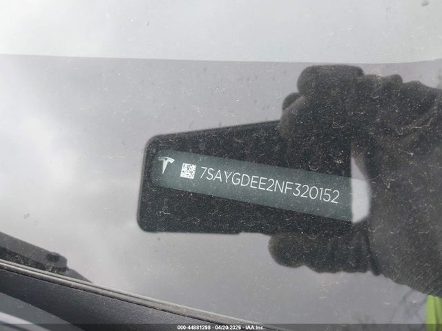 44881298 :رقم المزاد ، 7SAYGDEE2NF320152 vin ، 2022 Tesla Model Y Long Range Dual Motor All-wheel Drive مزاد بيع