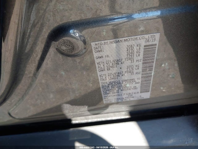 Aukcja sprzedaży 2020 Nissan Rogue S Fwd, vin: 5N1AT2MT0LC718268, numer aukcji: 44881343