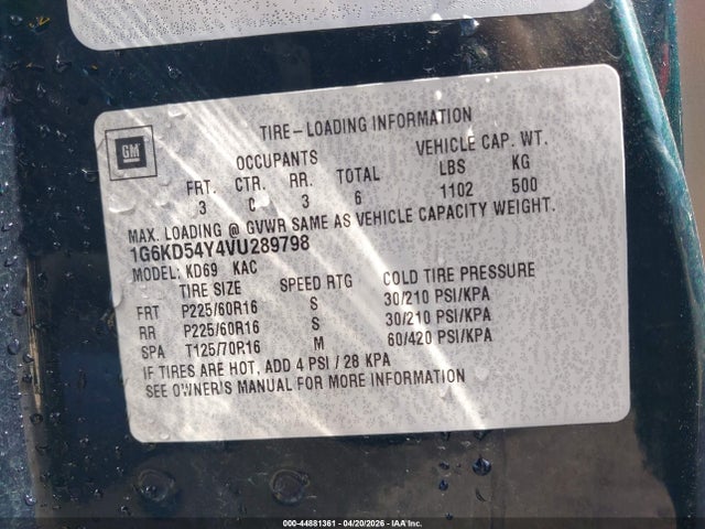 Aukcja sprzedaży 1997 Cadillac Deville Standard, vin: 1G6KD54Y4VU289798, numer aukcji: 44881361