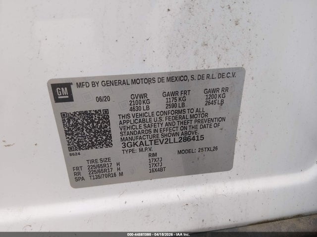 2020 GMC TERRAIN 3GKALTEV2LL286415 Photo 8