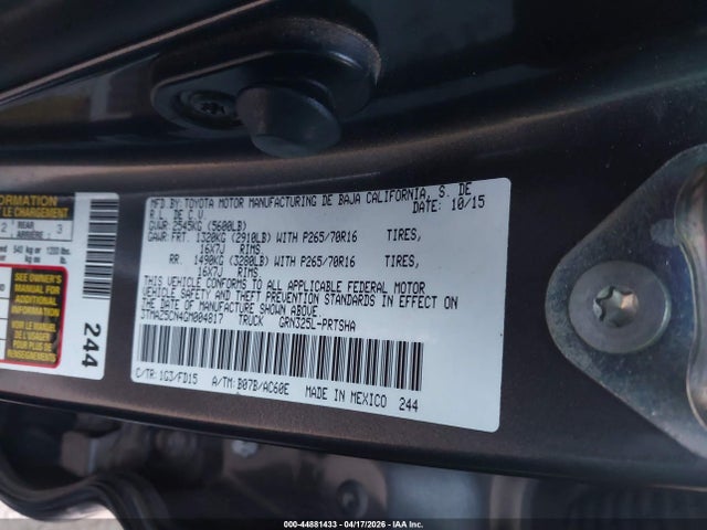 3TMAZ5CN4GM004817 Toyota Tacoma Trd Off Road
