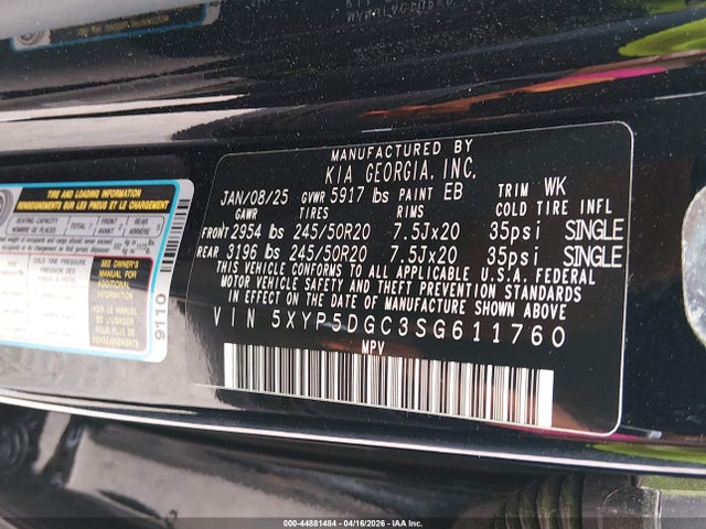 5XYP5DGC3SG611760 KIA Telluride Sx Prestige X-line