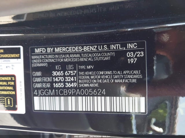 4JGGM1CB9PA005624 Mercedes-Benz Eqe 350 Suv 4matic