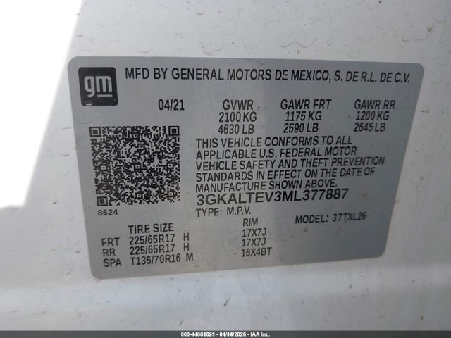 2021 GMC TERRAIN 3GKALTEV3ML377887 Photo 8