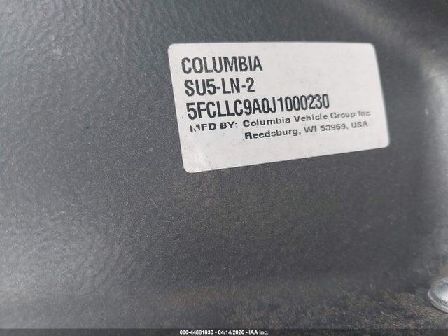 5FCLLC9A0J1000230 Columbia Utilitruck