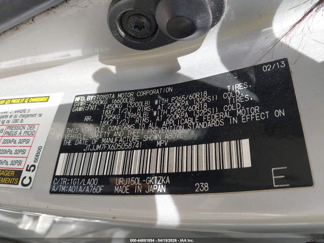 Продаж на аукціоні авто 2013 Lexus Gx 460 Premium, vin: JTJJM7FX6D5058741, номер лоту: 44881894