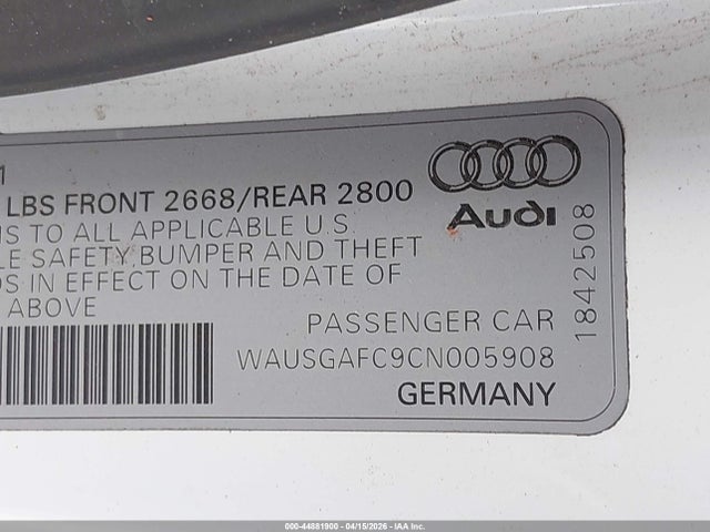 2012 AUDI A7 WAUSGAFC9CN005908 Photo 8