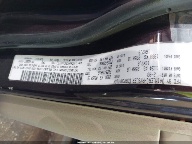 44881907 :رقم المزاد ، 1J4GX48S34C144132 vin ، 2004 Jeep Grand Cherokee Laredo مزاد بيع