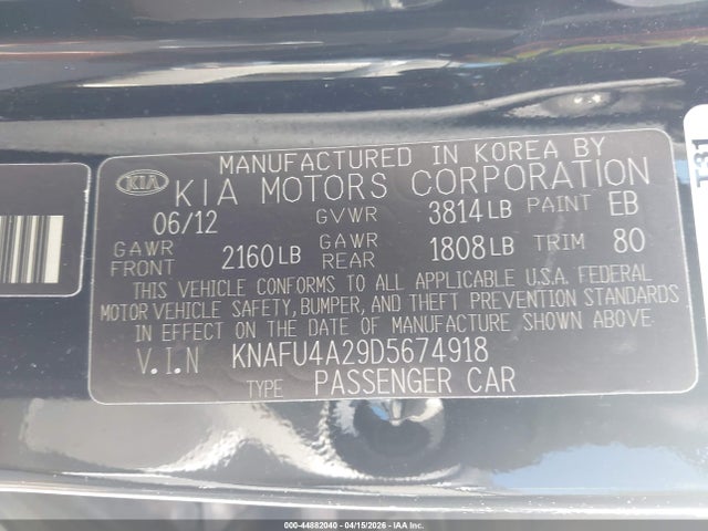 2013 KIA FORTE KNAFU4A29D5674918 Photo 8