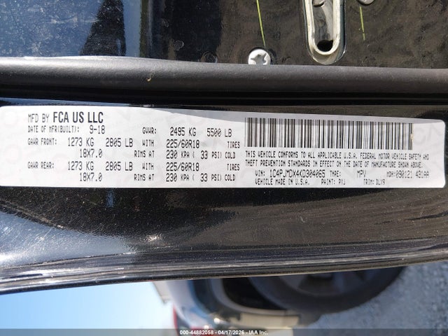 Продаж на аукціоні авто 2019 Jeep Cherokee Limited 4x4, vin: 1C4PJMDX4KD304065, номер лоту: 44882058