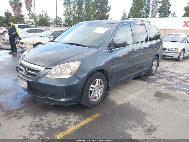 2006 Honda Odyssey Ex-l მანქანა იყიდება აუქციონზე, vin: 5FNRL38756B006243, აუქციონის ნომერი: 44882271