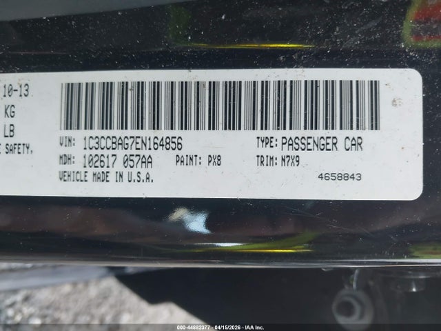 Продаж на аукціоні авто 2014 Chrysler 200 Lx, vin: 1C3CCBAG7EN164856, номер лоту: 44882377