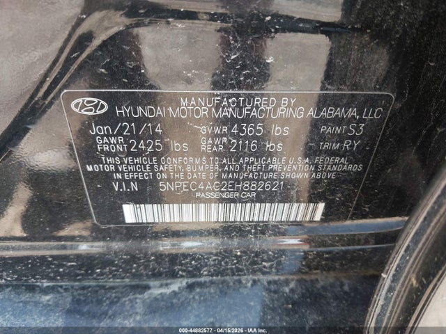 5NPEC4AC2EH882621 Hyundai Sonata Limited