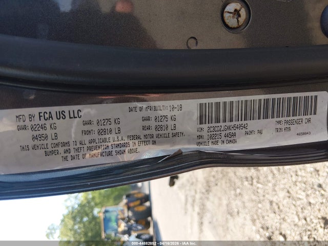 Продаж на аукціоні авто 2019 Dodge Challenger Gt, vin: 2C3CDZJGXKH540542, номер лоту: 44882852