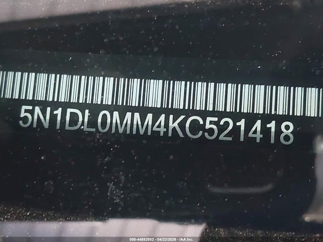 Продаж на аукціоні авто 2019 Infiniti Qx60 Luxe, vin: 5N1DL0MM4KC521418, номер лоту: 44882952