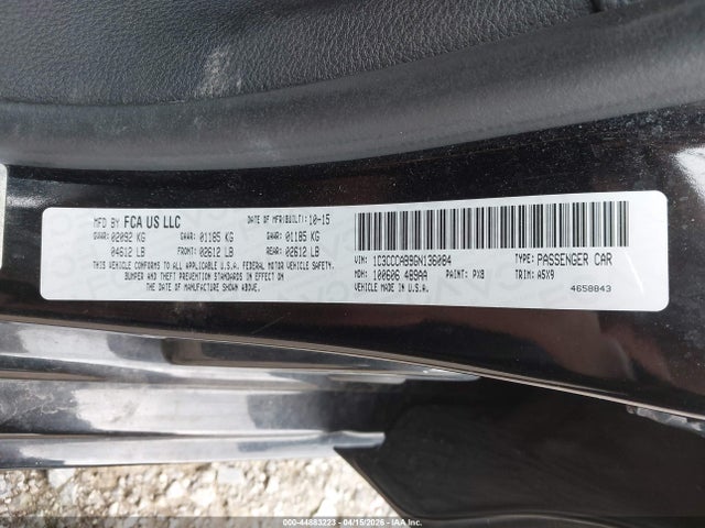 Продаж на аукціоні авто 2016 Chrysler 200 Limited, vin: 1C3CCCAB9GN136084, номер лоту: 44883223