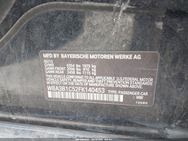 WBA3B1C52FK140453 BMW 320i