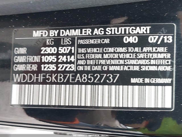 Продаж на аукціоні авто 2014 Mercedes-benz E 350, vin: WDDHF5KB7EA852737, номер лоту: 44883372