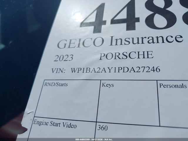 Продаж на аукціоні авто 2023 Porsche Cayenne Coupe Platinum Edition, vin: WP1BA2AY1PDA27246, номер лоту: 44883389