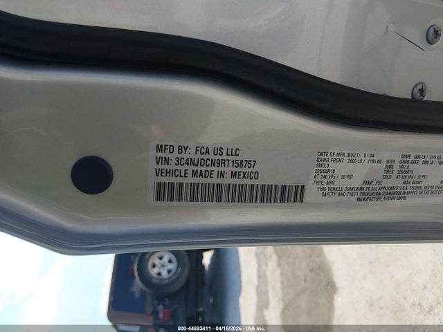 Продаж на аукціоні авто 2024 Jeep Compass Limited 4x4, vin: 3C4NJDCN9RT158757, номер лоту: 44883411