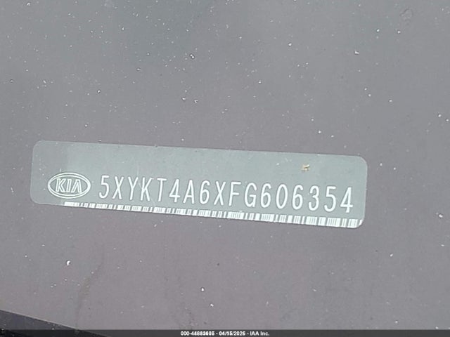 Продаж на аукціоні авто 2015 Kia Sorento Lx, vin: 5XYKT4A6XFG606354, номер лоту: 44883605