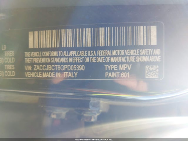 Aukcja sprzedaży 2016 Jeep Renegade Trailhawk, vin: ZACCJBCT6GPD05390, numer aukcji: 44883989