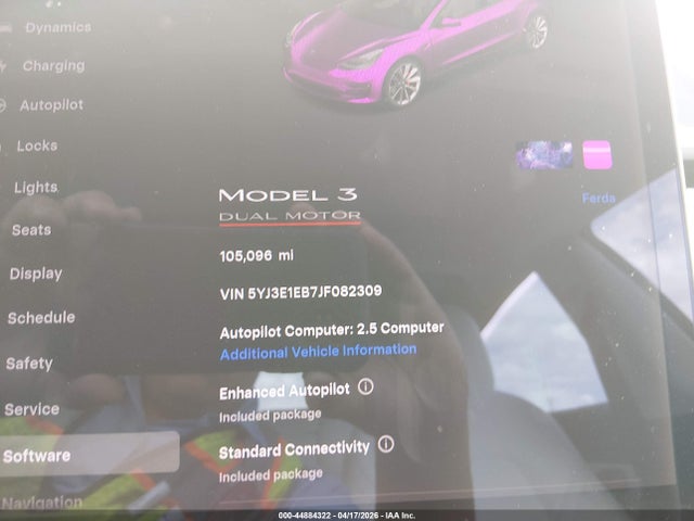 Продаж на аукціоні авто 2018 Tesla Model 3 Long Range/performance, vin: 5YJ3E1EB7JF082309, номер лоту: 44884322