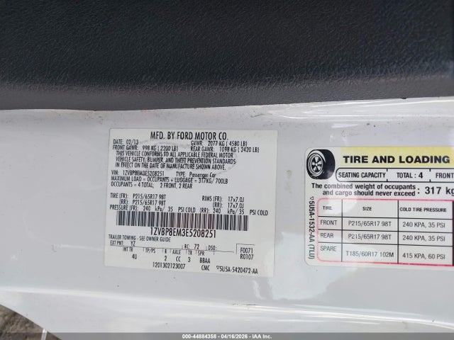 Продаж на аукціоні авто 2014 Ford Mustang V6 Premium, vin: 1ZVBP8EM3E5208251, номер лоту: 44884358