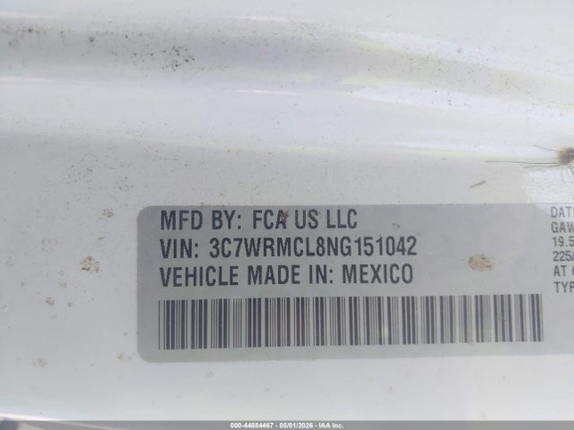 2022 Ram 5500 Chassis Tradesman/slt მანქანა იყიდება აუქციონზე, vin: 3C7WRMCL8NG151042, აუქციონის ნომერი: 44884467