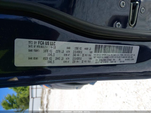 44884591 :رقم المزاد ، 3C4NJCABXJT374401 vin ، 2018 Jeep Compass Sport Fwd مزاد بيع