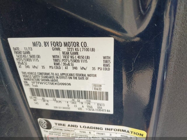 2014 FORD F-150 1FTFW1CT0EKD09936 Photo 8