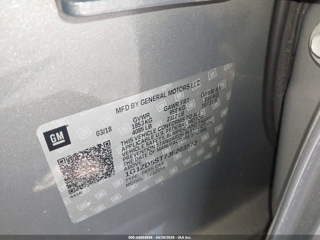 Aukcja sprzedaży 2018 Chevrolet Malibu Lt, vin: 1G1ZD5ST7JF203572, numer aukcji: 44884896