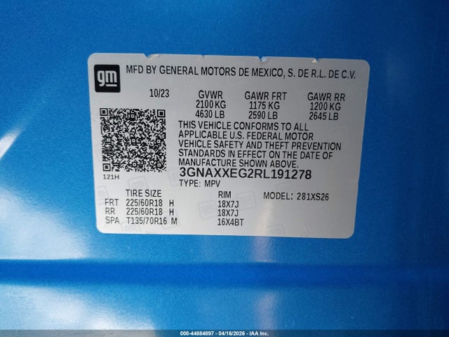 3GNAXXEG2RL191278 Chevrolet Equinox Awd Premier