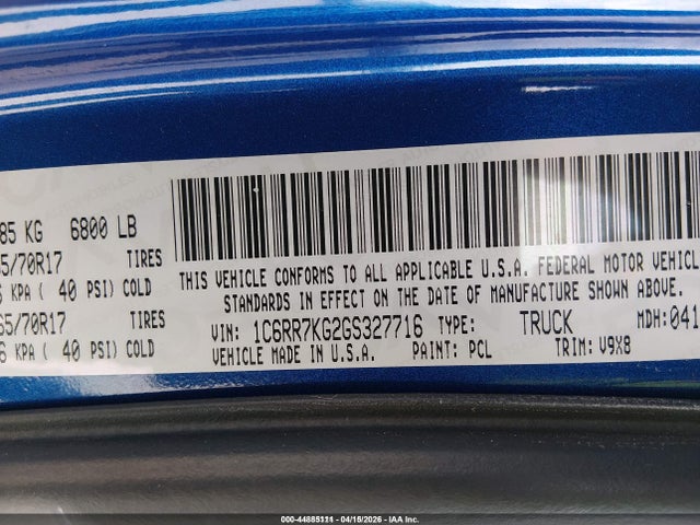 1C6RR7KG2GS327716 RAM 1500 Tradesman