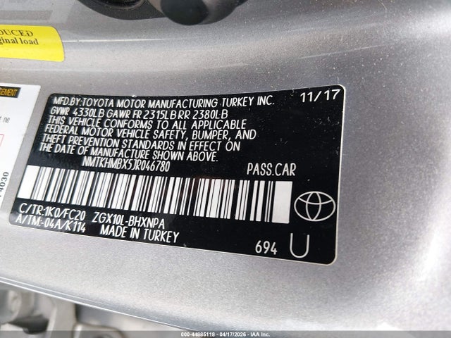 NMTKHMBX5JR046780 Toyota C-hr Xle Premium