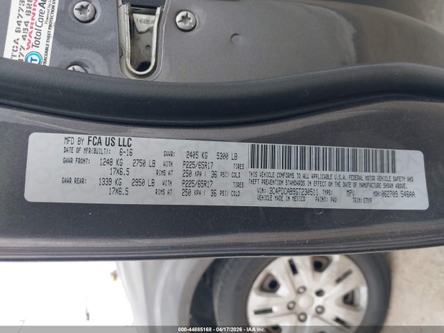 Aukcja sprzedaży 2016 Dodge Journey Se, vin: 3C4PDCAB9GT230511, numer aukcji: 44885168