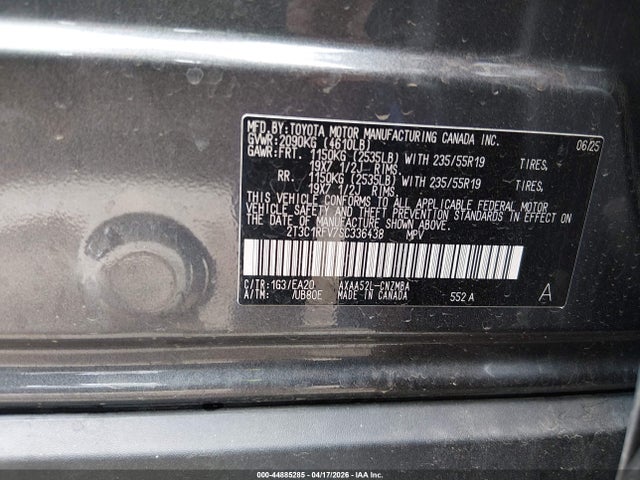 Продаж на аукціоні авто 2025 Toyota Rav4 Xle Premium, vin: 2T3C1RFV7SC336438, номер лоту: 44885285