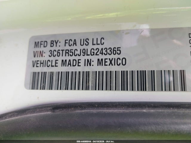 3C6TR5CJ9LG243365 RAM 2500 Tradesman 4x4 6&#039;4 Box