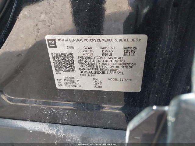 Продажа на аукционе авто 2020 Gmc Terrain Fwd Denali, vin: 3GKALSEX9LL315551, номер лота: 44885347
