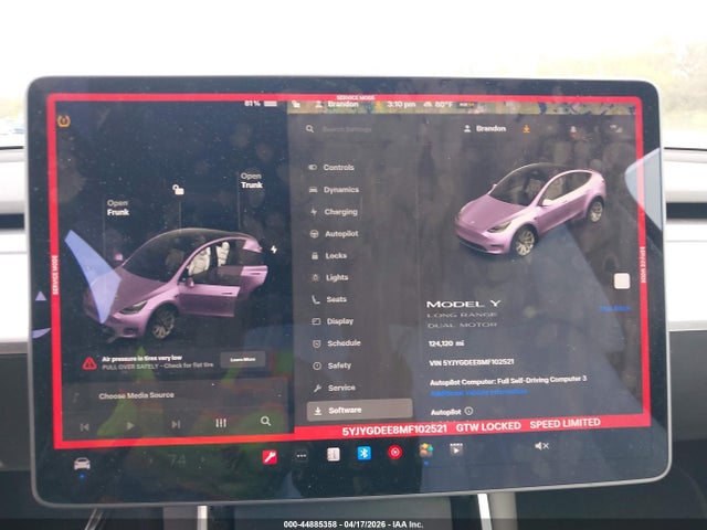 Aukcja sprzedaży 2021 Tesla Model Y Long Range Dual Motor All-wheel Drive, vin: 5YJYGDEE8MF102521, numer aukcji: 44885358